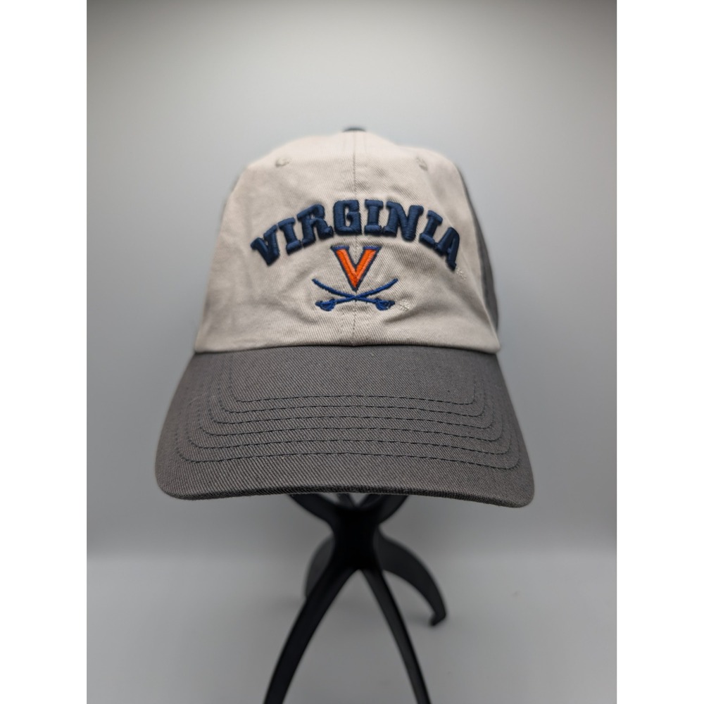 Captivating Virginia Cavaliers Hat Mens Grey Tan Embroidered Strapback UVA Cap